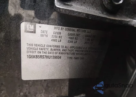 2017 Cadillac Ct6 Awd z USA, uszkodzony, nr VIN 1G6KB5RS7HU139604